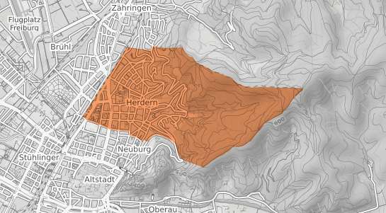 Mietspiegelkarte Freiburg im Breisgau Herdern